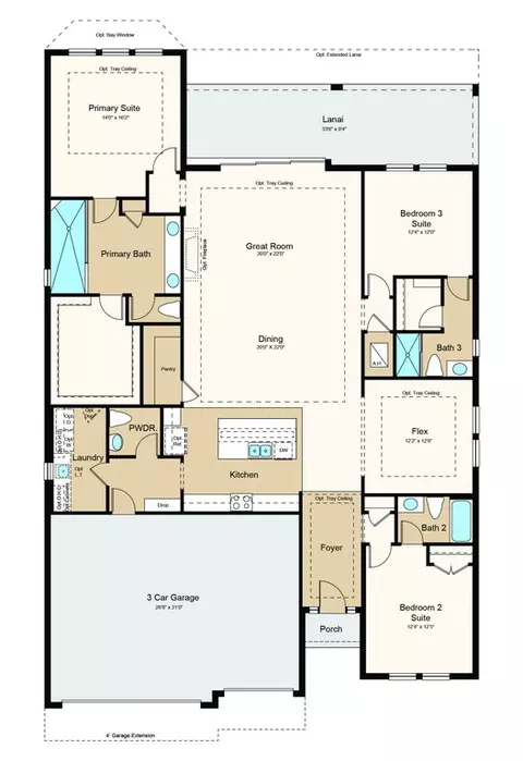 Floorplan - 1009 Tassleflower Trl, Saint Cloud, FL 34771 photo 1 of 2
