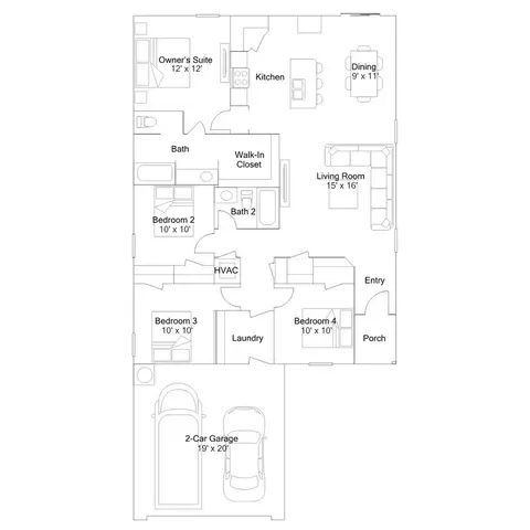 Floorplan - 102 Southfork Dr, Beebe, AR 72012 photo 1 of 1