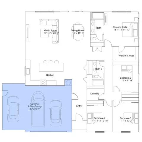 Floorplan - 309 Deer Lake Way, Perris, CA 92570 photo 2 of 2