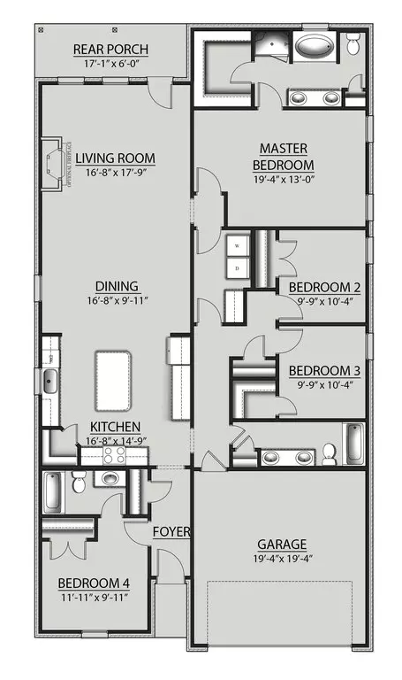 Floorplan - 14 Splendor Run, Freeport, FL 32439 photo 1 of 1