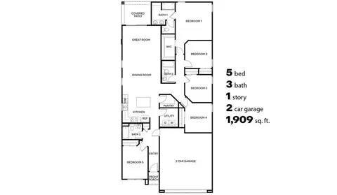 Floorplan - 12955 E Russo Dr, Vail, AZ 85641 photo 1 of 1