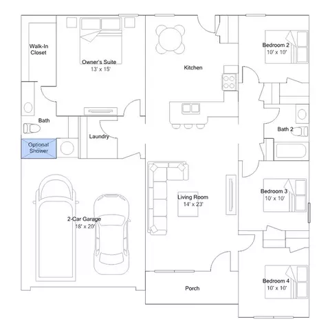 Floorplan - Blackberry Ridge Dr., Mcloud, OK 74851 photo 4 of 5