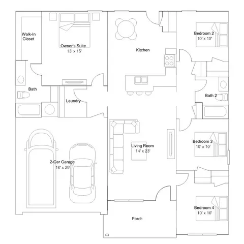 Floorplan - Blackberry Ridge Dr., Mcloud, OK 74851 photo 2 of 5