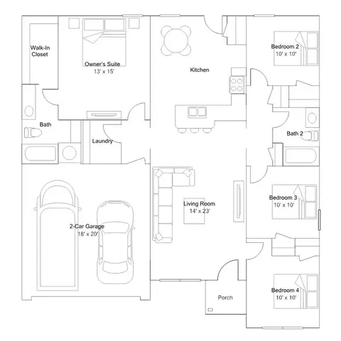 Floorplan - Blackberry Ridge Dr., Mcloud, OK 74851 photo 3 of 5