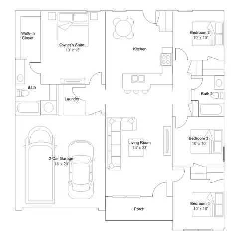 Floorplan - Blackberry Ridge Dr., Mcloud, OK 74851 photo 1 of 5