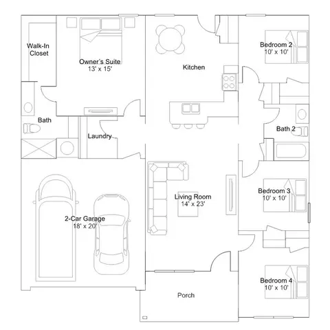 Floorplan - Blackberry Ridge Dr., Mcloud, OK 74851 photo 2 of 3