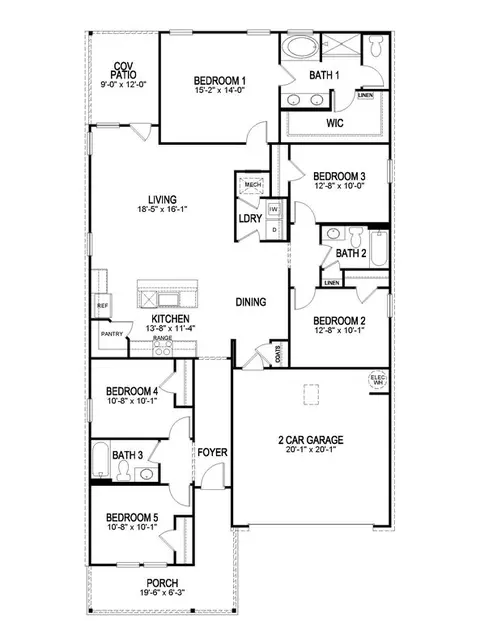 Floorplan - 1007 Roberto Ave, Baker, LA 70714 photo 4 of 4