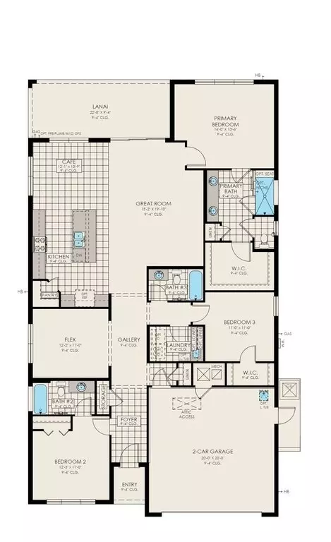 Floorplan - 2944 Dampier Dr, Viera, FL 32940 photo 1 of 1