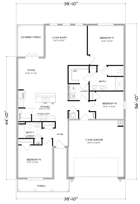 Floorplan - 18432 Spring Hill Dr, Saucier, MS 39574 photo 1 of 1