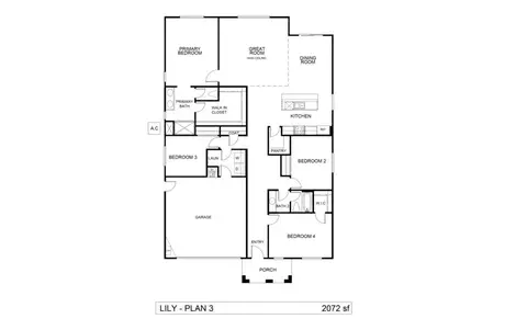 Floorplan - 45609 17th St E, Lancaster, CA 93535 photo 1 of 1