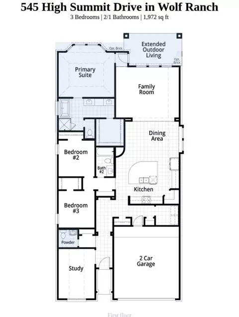 Floorplan - 545 High Summit Dr, Georgetown, TX 78628 photo 1 of 1