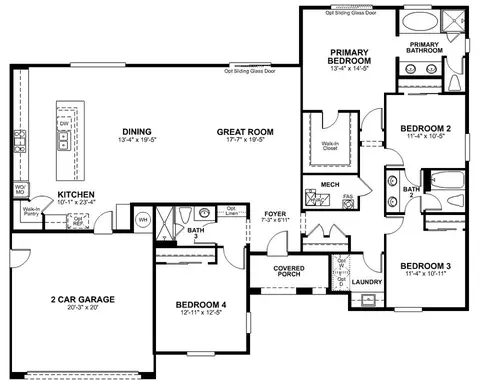 Floorplan - 1424 Moore St, Redlands, CA 92374 photo 1 of 1