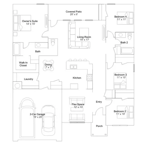 Floorplan - 7005 S Maple Ave, Broken Arrow, OK 74011 photo 1 of 1