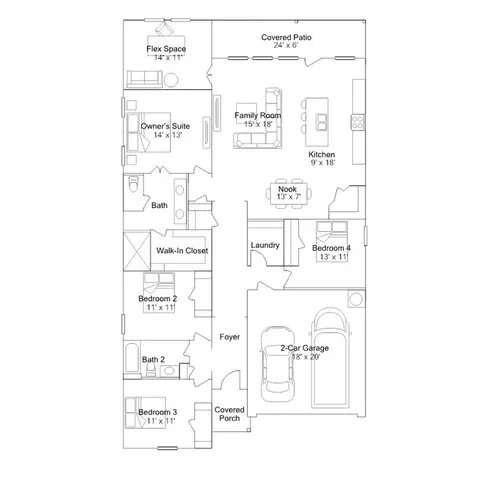 Floorplan - 660 Mare Dr, Aubrey, TX 76227 photo 1 of 1