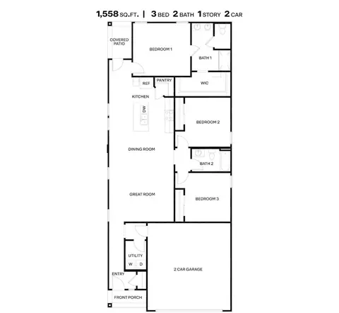 Floorplan - 12336 E Morris Carson Dr, Vail, AZ 85641 photo 1 of 1