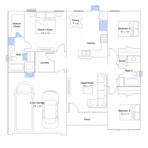 Floorplan - 2108 Sam Tillery Dr, Alexander, AR 72002 photo 2 of 6