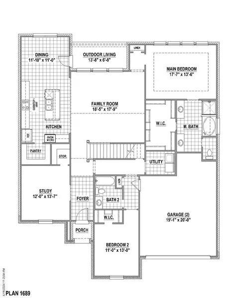 Floorplan - 11436 Wulstone Rd, Haslet, TX 76052 photo 1 of 3