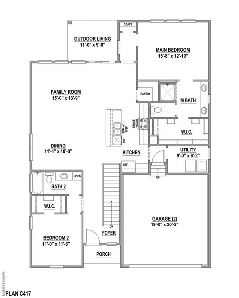 Floorplan - 2093 Falling Leaf, Windsor, CO 80550 photo 1 of 5