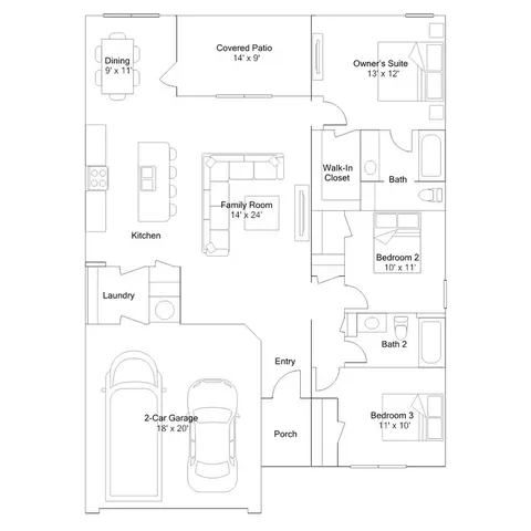 Floorplan - 1068 Raven Walk Dr, Benton, AR 72015 photo 1 of 1