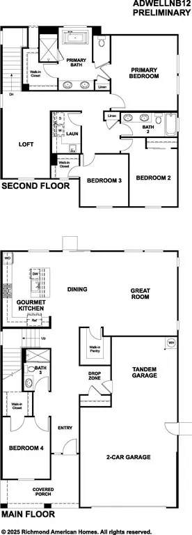 Floorplan - 7407 Bird Loop, Rancho Murieta, CA 95683 photo 1 of 1