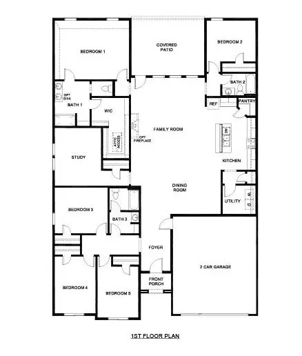 Floorplan - 814 Snowdrop Dr, Pilot Point, TX 76258 photo 1 of 1