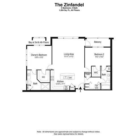 Floorplan - Unit 209 - Building 33, Lewes, DE 19958 photo 2 of 2