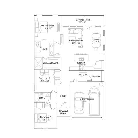 Floorplan - 660 Mare Dr, Aubrey, TX 76227 photo 1 of 1