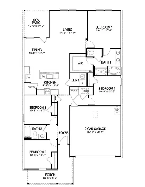Floorplan - 40781 Cara Mae St, Slidell, LA 70461 photo 2 of 4