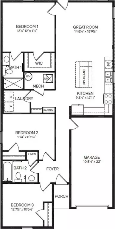 Floorplan - 1302 Purple Orchid Loop, Salisbury, MD 21801 photo 1 of 1