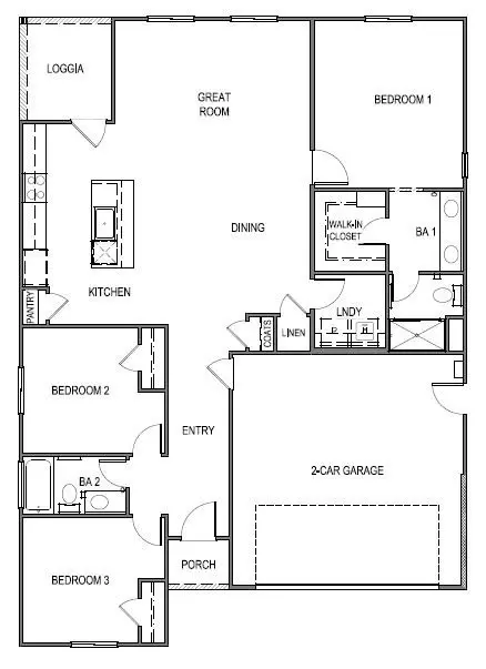 Floorplan - 2538 Tish Tang Way, Redding, CA 96002 photo 1 of 1