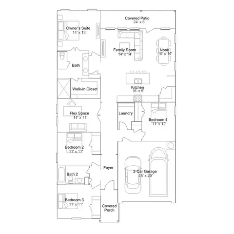 Floorplan - 37 Bent Oak Dr, Freeport, FL 32439 photo 1 of 1
