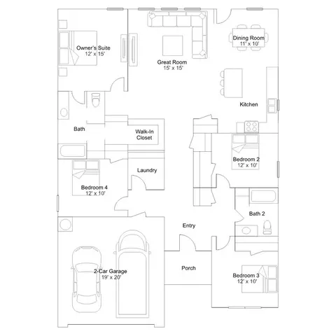 Floorplan - 23 Vineyard Dr, Mayflower, AR 72106 photo 1 of 1