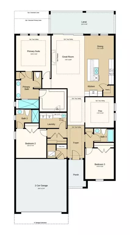Floorplan - 1009 Tassleflower Trl, Saint Cloud, FL 34771 photo 1 of 1