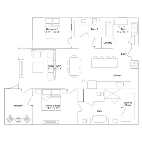 Floorplan - 3664 Mt Diablo Blvd #E310, Lafayette, CA 94549 photo 1 of 1