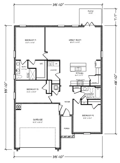 Floorplan - 6383 June Bug Dr, Milton, FL 32583 photo 1 of 1