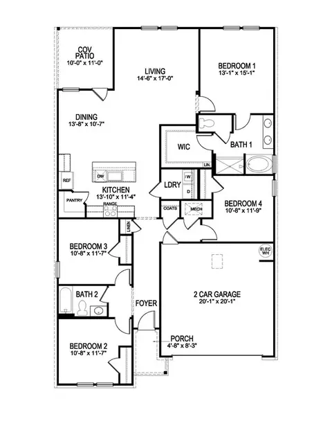 Floorplan - 10165 Cobalt Ln, Tickfaw, LA 70466 photo 2 of 5