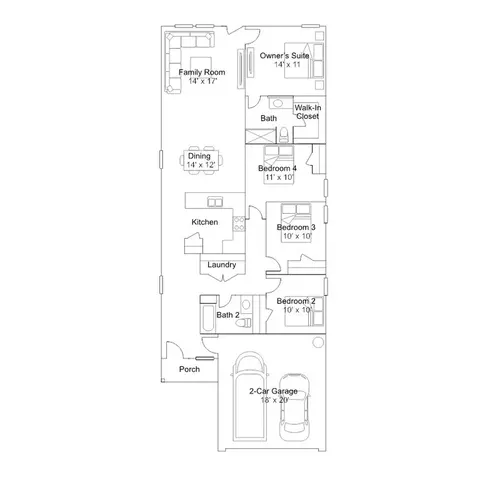 Floorplan - 23824 Tiny Moons Way, Elgin, TX 78621 photo 1 of 1