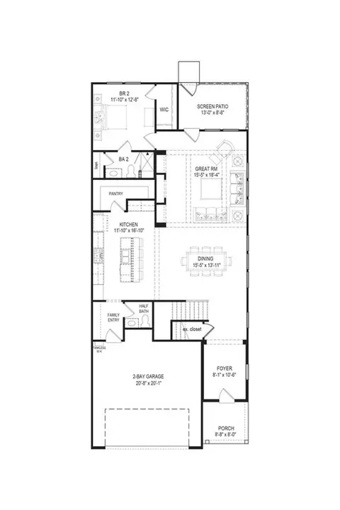 Floorplan - 433 Edgewater Chase, Canton, GA 30115 photo 1 of 2