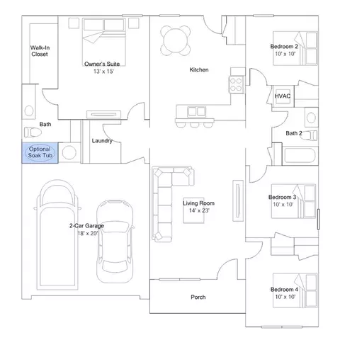 Floorplan - 2216 Centennial Valley Dr, Benton, AR 72019 photo 7 of 8