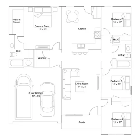 Floorplan - 2216 Centennial Valley Dr, Benton, AR 72019 photo 1 of 1