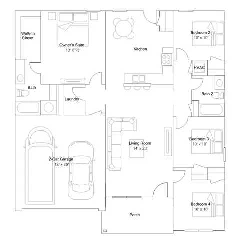 Floorplan - 2216 Centennial Valley Dr, Benton, AR 72019 photo 2 of 8