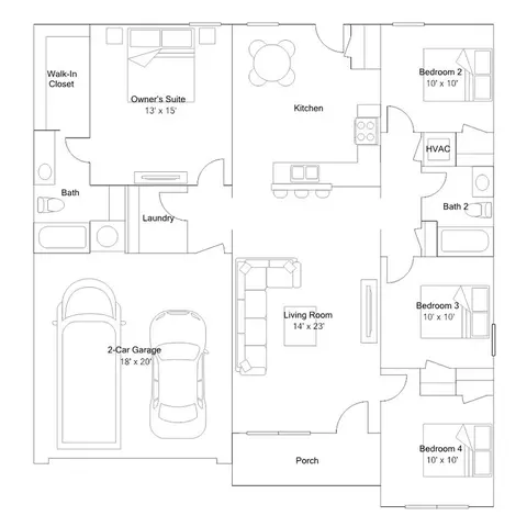 Floorplan - 2216 Centennial Valley Dr, Benton, AR 72019 photo 1 of 8