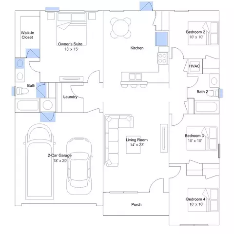 Floorplan - 2216 Centennial Valley Dr, Benton, AR 72019 photo 4 of 8