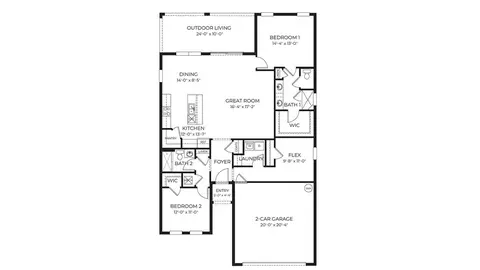 Floorplan - 3980 Kennebunk Loop, Mount Dora, FL 32757 photo 1 of 1