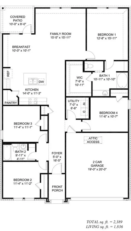 Floorplan - 119 Cane Run Ct, Duson, LA 70529 photo 2 of 2