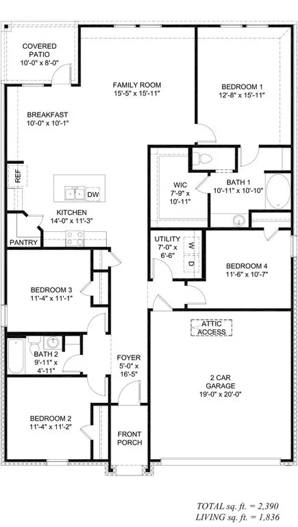 Floorplan - 119 Cane Run Ct, Duson, LA 70529 photo 1 of 2