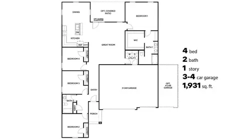 Floorplan - 780 W Lexington St, Vail, AZ 85641 photo 1 of 1