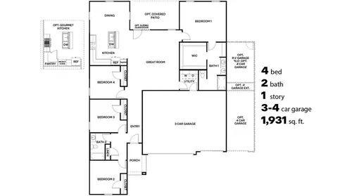 Floorplan - 780 W Lexington St, Vail, AZ 85641 photo 1 of 1