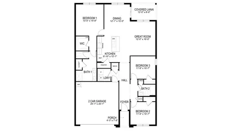 Floorplan - 17325 Whiskey Creek Trl, Parrish, FL 34219 photo 1 of 1
