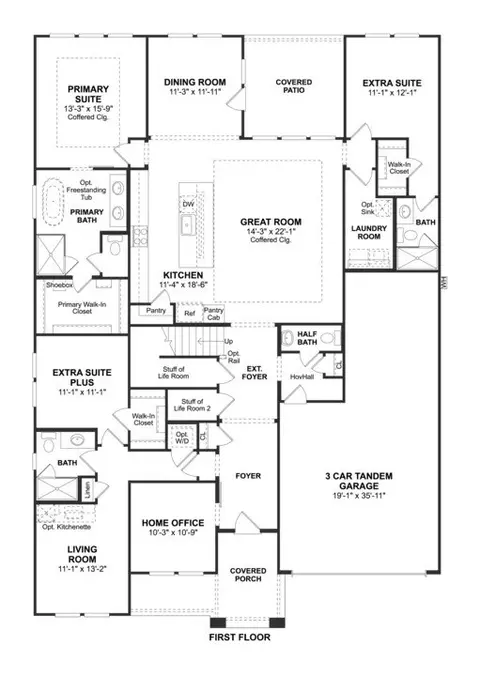 Floorplan - 1016 Longbow Trl, Justin, TX 76247 photo 1 of 2